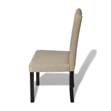 Dining Chairs 2 pcs Camel Fabric