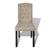Dining Chairs 4 pcs Camel Fabric