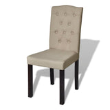 Dining Chairs 4 pcs Camel Fabric