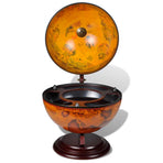 Tabletop Globe Bar Wine Stand Eucalyptus Wood