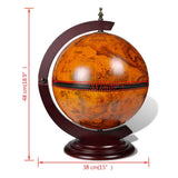 Tabletop Globe Bar Wine Stand Eucalyptus Wood - 45-Degree Angle