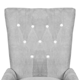 Armchair Silver Velvet - Side View