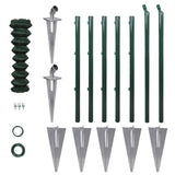 Chain Link Fence with Posts Spike Steel 1.5x15 m