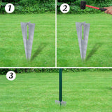 Chain Link Fence with Posts Spike Steel 1.5x15 m - Extra Image