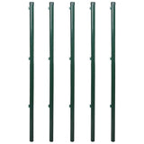 Chain Link Fence with Posts Spike Steel 1.5x15 m - Top-Down View