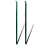 Chain Link Fence with Posts Spike Steel 1.25x25 m - 45-Degree Angle