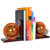 Bookstand World Map Globe Bookend Classic A Pair - Side View