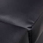 Chaise Longue Black Faux Leather
