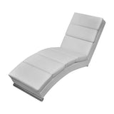Chaise Longue White Faux Leather