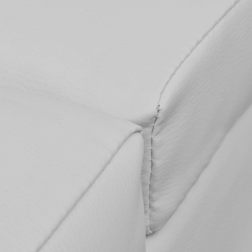 Chaise Longue White Faux Leather
