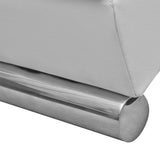 Chaise Longue White Faux Leather - Side View
