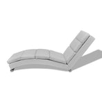 Chaise Longue White Faux Leather