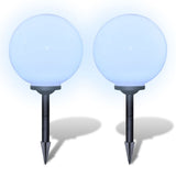 Outdoor Pathway Lamps 2 pcs LED 30 cm with Ground Spike - Side View