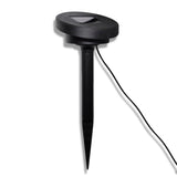 Solar Bowl 3 LED Garden Lights with Spike Anchors & Solar Panel - Side View