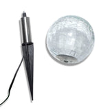 Solar Bowl 3 LED Garden Lights with Spike Anchors & Solar Panel - Rear View