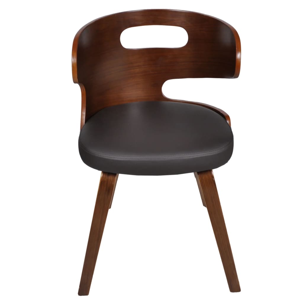 Dining Chairs 2 pcs Brown Faux Leather