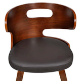 Dining Chairs 2 pcs Brown Faux Leather