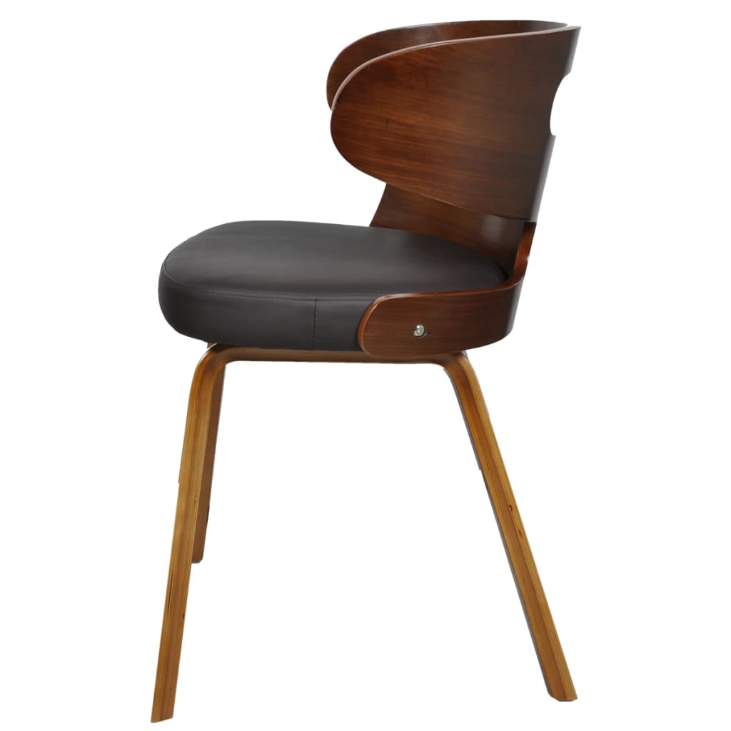 Dining Chairs 2 pcs Brown Faux Leather