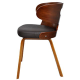 Dining Chairs 2 pcs Brown Faux Leather - Top-Down View