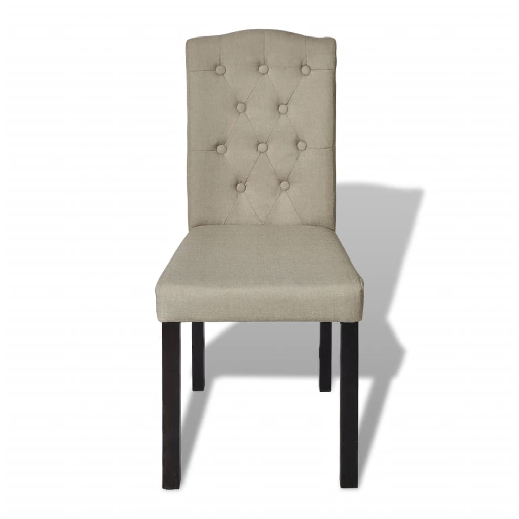 Dining Chairs 6 pcs Camel Fabric