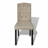 Dining Chairs 6 pcs Camel Fabric