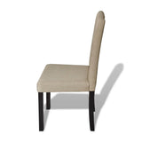 Dining Chairs 6 pcs Camel Fabric