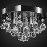 Pendant Ceiling Lamp Crystal Design Chandelier Chrome - Front View