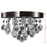 Pendant Ceiling Lamp Crystal Design Chandelier Chrome - 45-Degree Angle