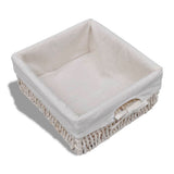Storage Bench White 62x33x42 cm Paulownia Wood