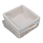 Storage Bench White 62x33x42 cm Paulownia Wood