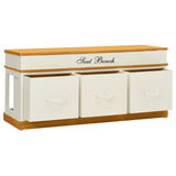 Storage Bench Shoe Cabinet Entryway Bench - Side View