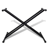 Adjustable Double Braced Keyboard Stand X-Frame - Front View