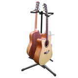 Adjustable Double Guitar Stand Foldable - Front View