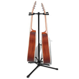 Adjustable Double Guitar Stand Foldable - 45-Degree Angle