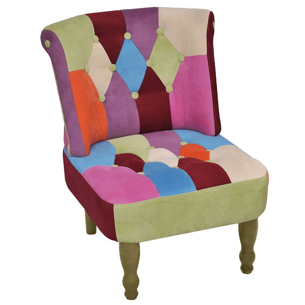 French Chair with Patchwork Design Fabric