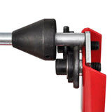 Professional Motorcycle Wheel Balancing Stand Red - Top-Down View