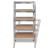 Storage Rack Garage Storage Shelf 5pcs - Front View