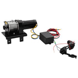 Electric Winch 1360 KG Plate Roller Fairlead Wireless Remote Control - Front View