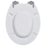 Toilet Seats with Soft Close Lids MDF White - 45-Degree Angle