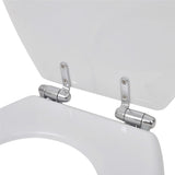 Toilet Seats with Soft Close Lids MDF White - Rear View