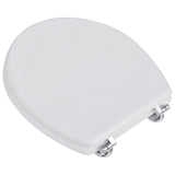 WC Toilet Seat MDF Lid Simple Design White