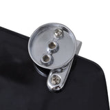 WC Toilet Seat MDF Lid Simple Design Black - Close-Up Angle