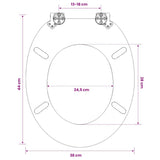WC Toilet Seat MDF Lid Simple Design Brown - Extra Image