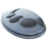 WC Toilet Seat MDF Lid Stones - Front View
