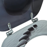 WC Toilet Seat MDF Lid Stones - Low Angle
