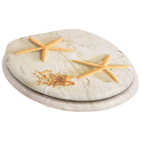 WC Toilet Seat MDF Lid Starfish - Side View