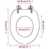 WC Toilet Seat MDF Lid Starfish
