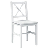 5 Piece Dining Set White - Side View