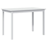 5 Piece Dining Set White - Top-Down View