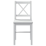 5 Piece Dining Set White - Rear View